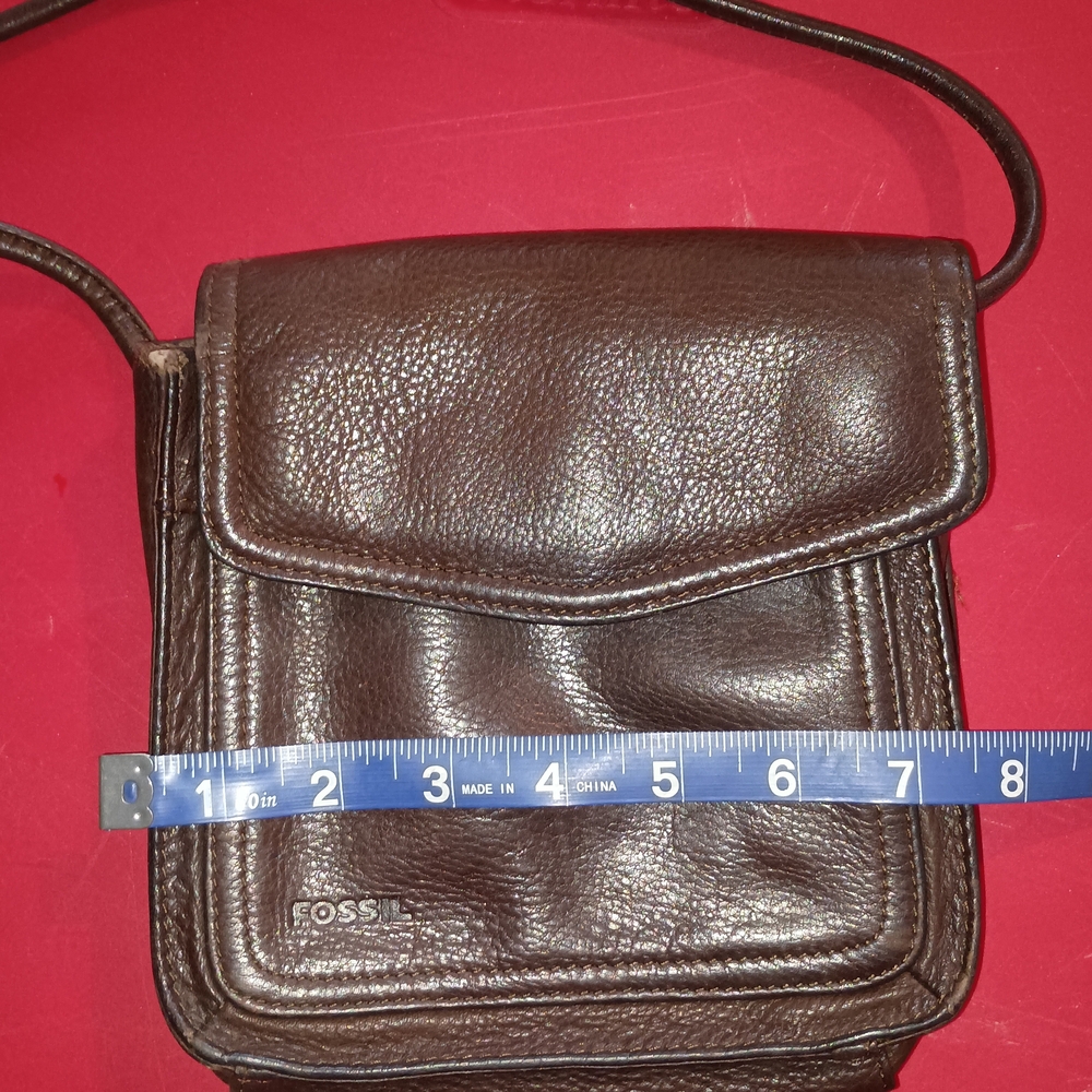 Fossil Brown Leather Crossbody Bag